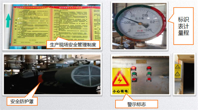 安全區(qū)域顏色區(qū)分、安全警示標(biāo)識(shí)
